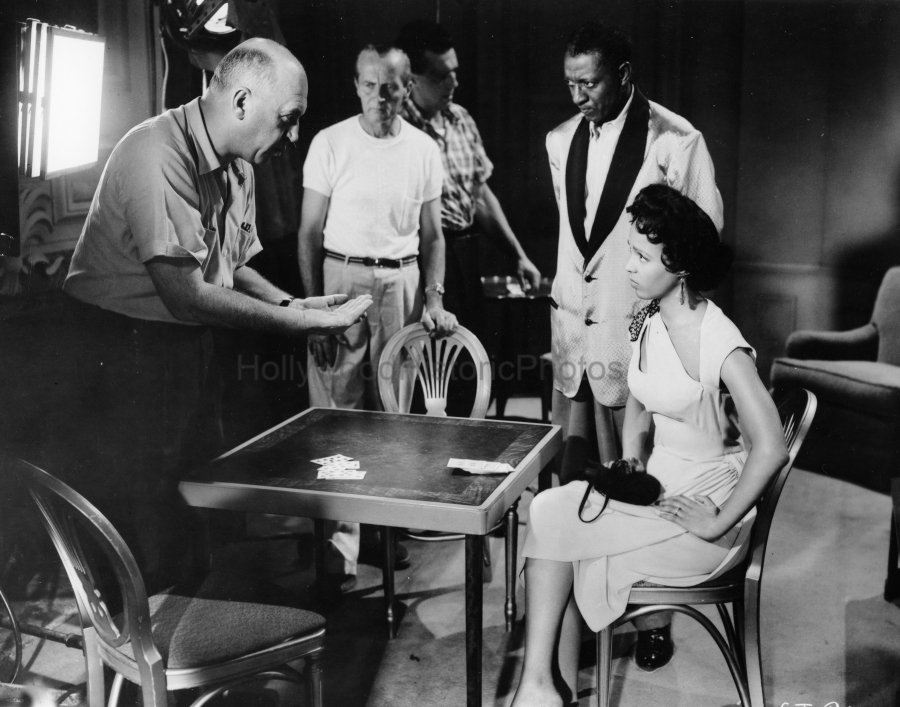 Dorothy Dandridge 1954 2 Otto Preminger on set Carmen Jones wm.jpg